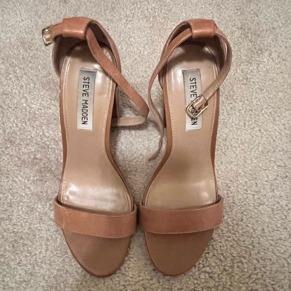 Steve Madden Tan Block Heels